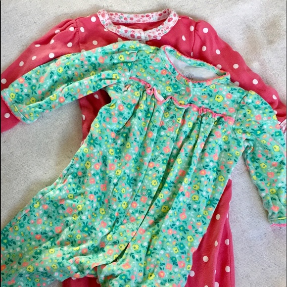 carters baby girl sleepers